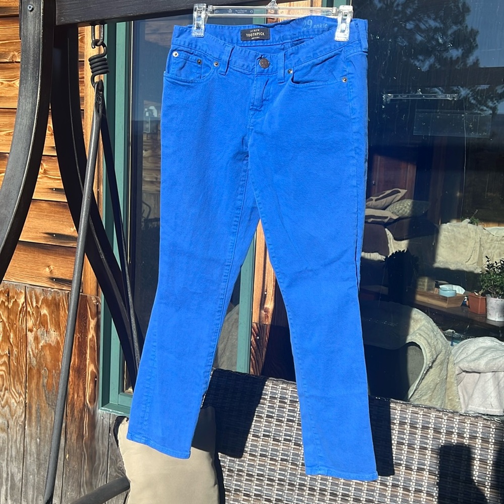 J Crew Toothpick Ankle Skinny Jeans in Indigo. Size 29 - Picture 2 of 7